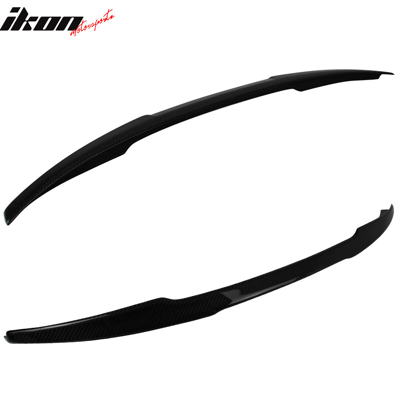 IKON MOTORSPORTS, Trunk Spoiler Compatible With 2014-2020 BMW 4-Series F32 Coupe , Matte Carbon Fiber M4 Style Rear Spoiler Wing, 2015 2016 2017 2018 2019