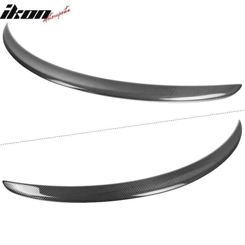 IKON MOTORSPORTS, Trunk Spoiler Compatible With 2015-2020 Mercedes-Benz C Class W205 Coupe C205 , Matte Carbon Fiber AMG Style Rear Spoiler Wing, 2016 2017 2018 2019