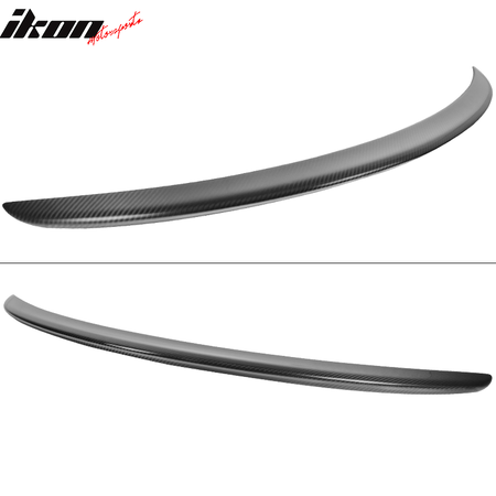 IKON MOTORSPORTS, Trunk Spoiler Compatible With 2015-2020 Mercedes-Benz C Class W205 Coupe C205 , Matte Carbon Fiber AMG Style Rear Spoiler Wing, 2016 2017 2018 2019