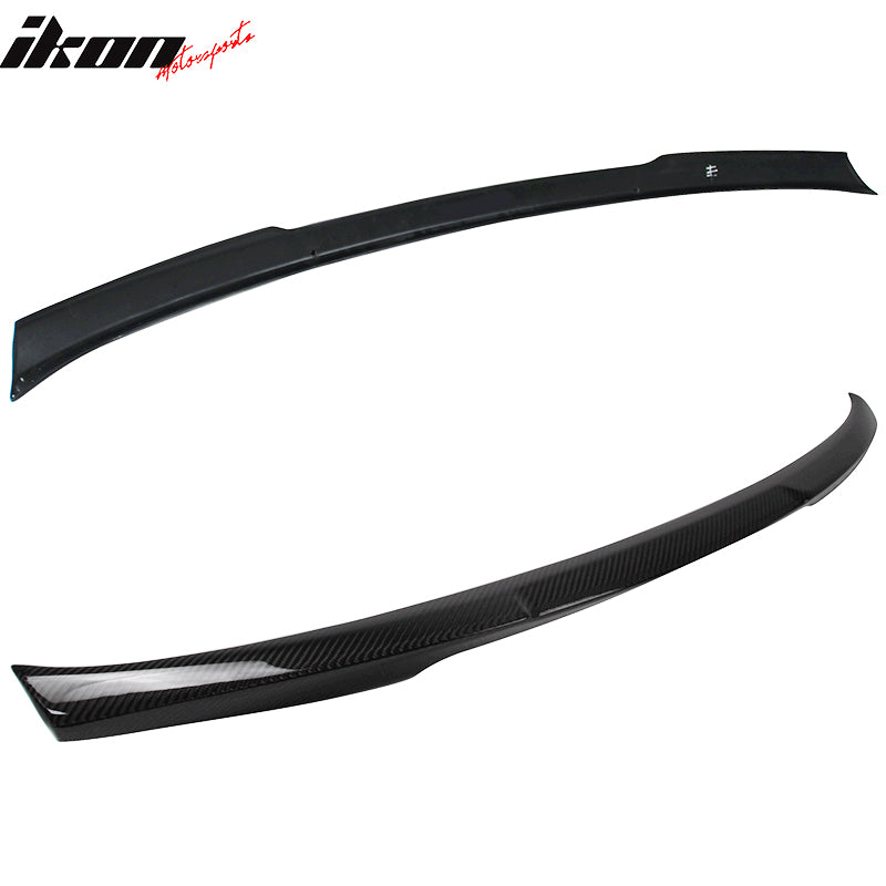 IKON MOTORSPORTS, Trunk Spoiler Compatible With 2014-2020 BMW 2-Series F11 Coupe , Matte Carbon Fiber M4 Style Rear Spoiler Wing, 2015 2016 2017 2018 2019