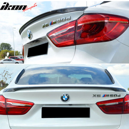 Fits 16-17 X6 F16 Performance Style Rear Trunk Spoiler Wing Unpainted ABS