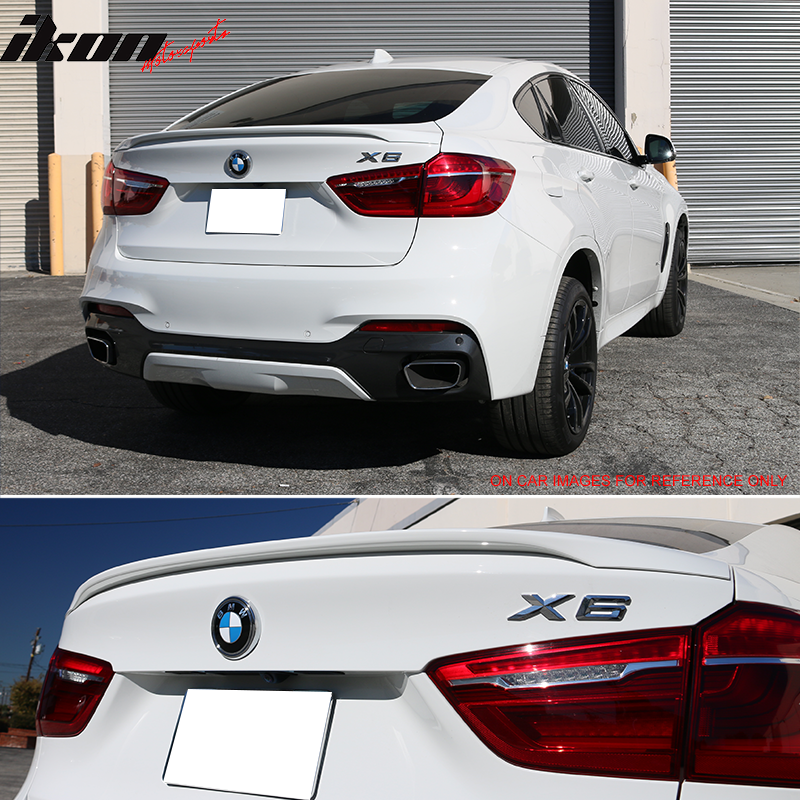 Fits 16-17 X6 F16 Performance Style Rear Trunk Spoiler Wing Unpainted ABS