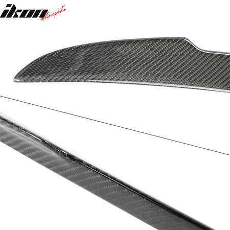 IKON MOTORSPORTS, Trunk Spoiler Compatible With 2014-2020 Lexus Sedan IS200t, IS250, IS300, IS350, IS300h, Matte Carbon Fiber IKON Style Rear Spoiler Wing, 2015 2016 2017 2018 2019