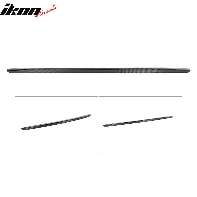 IKON MOTORSPORTS, Trunk Spoiler Compatible With 2016-2018 Mercedes-Benz GLC Class C253 SUV , Matte Carbon Fiber AMG Style Rear Spoiler Wing, 2017