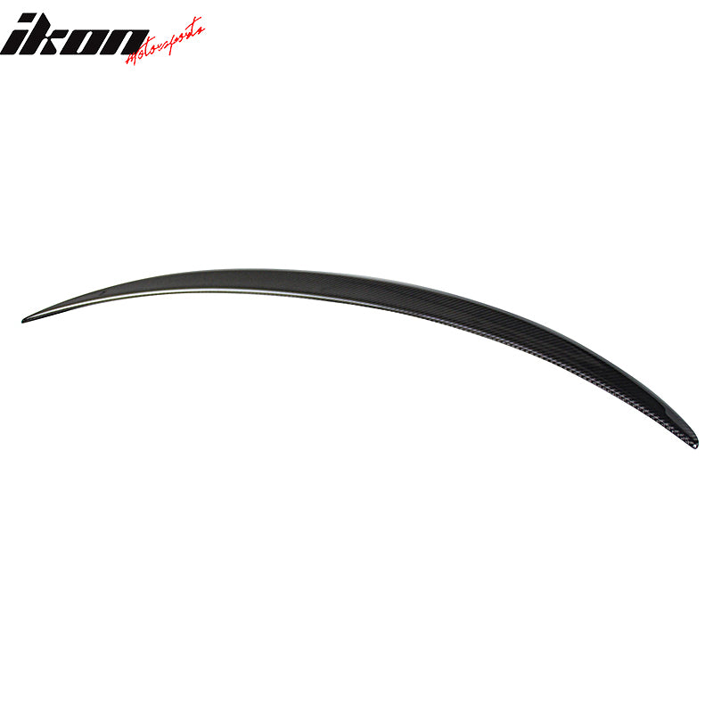 IKON MOTORSPORTS, Trunk Spoiler Compatible With 2016-2018 Mercedes-Benz GLC Class C253 SUV , Matte Carbon Fiber AMG Style Rear Spoiler Wing, 2017