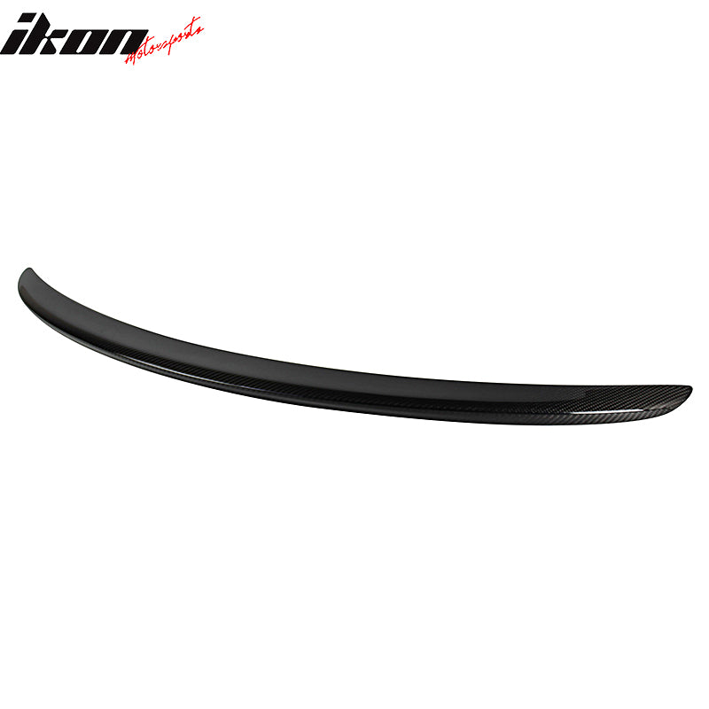 IKON MOTORSPORTS, Trunk Spoiler Compatible With 2016-2018 Mercedes-Benz GLC Class C253 SUV , Matte Carbon Fiber AMG Style Rear Spoiler Wing, 2017