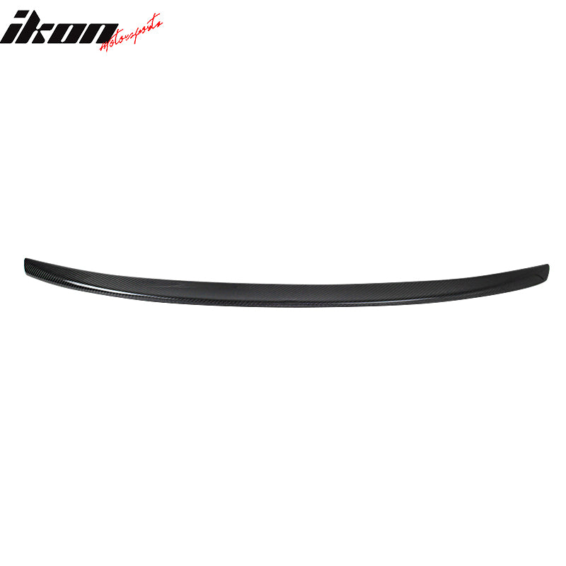 IKON MOTORSPORTS, Trunk Spoiler Compatible With 2014-2020 Infiniti Q50 Sedan , Matte Carbon Fiber Ikon Style Rear Spoiler Wing, 2015 2016 2017 2018 2019