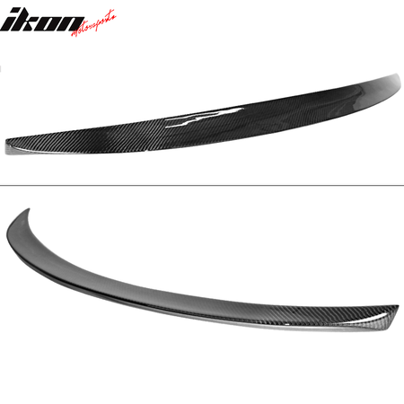 IKON MOTORSPORTS, Trunk Spoiler Compatible With 2016-2019 Mercedes-Benz GLE Class C292 Coupe , Matte Carbon Fiber Ikon Style Rear Spoiler Wing, 2017 2018