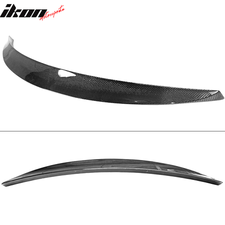 IKON MOTORSPORTS, Trunk Spoiler Compatible With 2016-2019 Mercedes-Benz GLE Class C292 Coupe , Matte Carbon Fiber Ikon Style Rear Spoiler Wing, 2017 2018