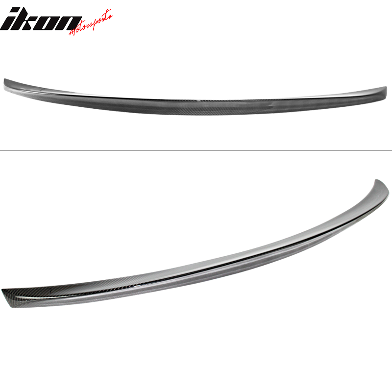 IKON MOTORSPORTS, Trunk Spoiler Compatible With 2016-2019 Mercedes-Benz GLE Class C292 Coupe , Matte Carbon Fiber Ikon Style Rear Spoiler Wing, 2017 2018