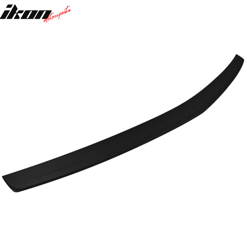 IKON MOTORSPORTS, Trunk Spoiler Compatible With 2010-2016 Mercedes-Benz E-Class W212 4-Door Sedan, Matte Black ABS Plastic AMG Style Rear Spoiler Wing, 2011 2012 2013 2014 2015