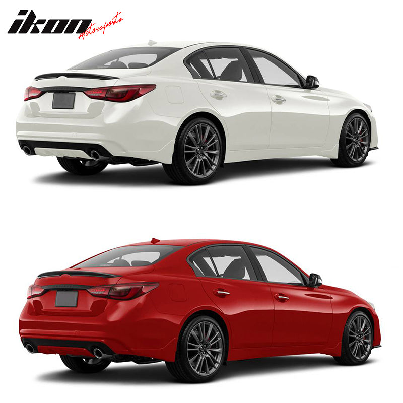 Fits 14-24 Infiniti Q50 OE Style Trunk Spoiler ABS #K23 Liquid Platinum Metallic