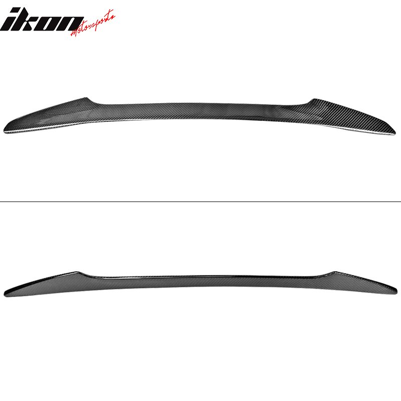 IKON MOTORSPORTS, Trunk Spoiler Compatible With 2015-2021 Subaru WRX & STI , Matte Carbon Fiber Rear Spoiler Wing, 2016 2017 2021