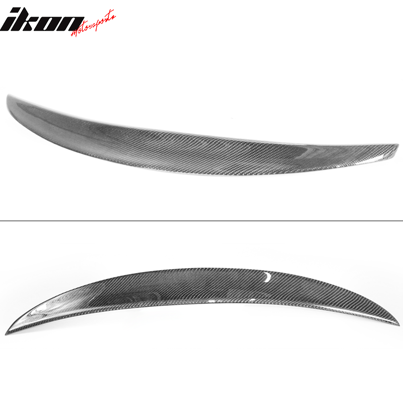 IKON MOTORSPORTS Trunk Spoiler Compatible With 2016-2023 Mazda Miata Mx5 ND 4th Convertible, Performance Style Carbon Fiber (CF) Rear Deck Lip Wing Body Kit