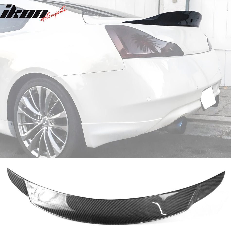 2008-2013 INFINITI G37 Coupe Trunk Spoiler V Style Carbon Fiber Wing