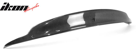 IKON MOTORSPRTS, Trunk Spoiler Compatible With 2008-2013 Infiniti G37 Coupe 2-Door, V Style Rear Boot Deck Lid Wing Carbon Fiber Tail Trim Lip 1PC, 2009 2010 2011 2012