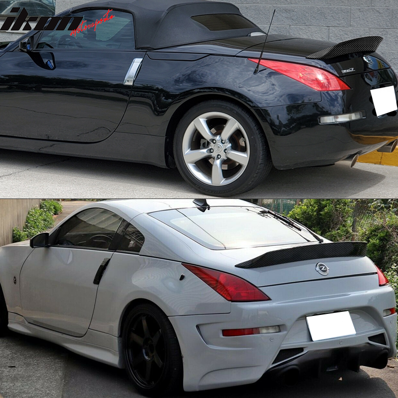 Fits 03-08 Nissan 350Z V Style Carbon Rear Trunk Spoiler Wing