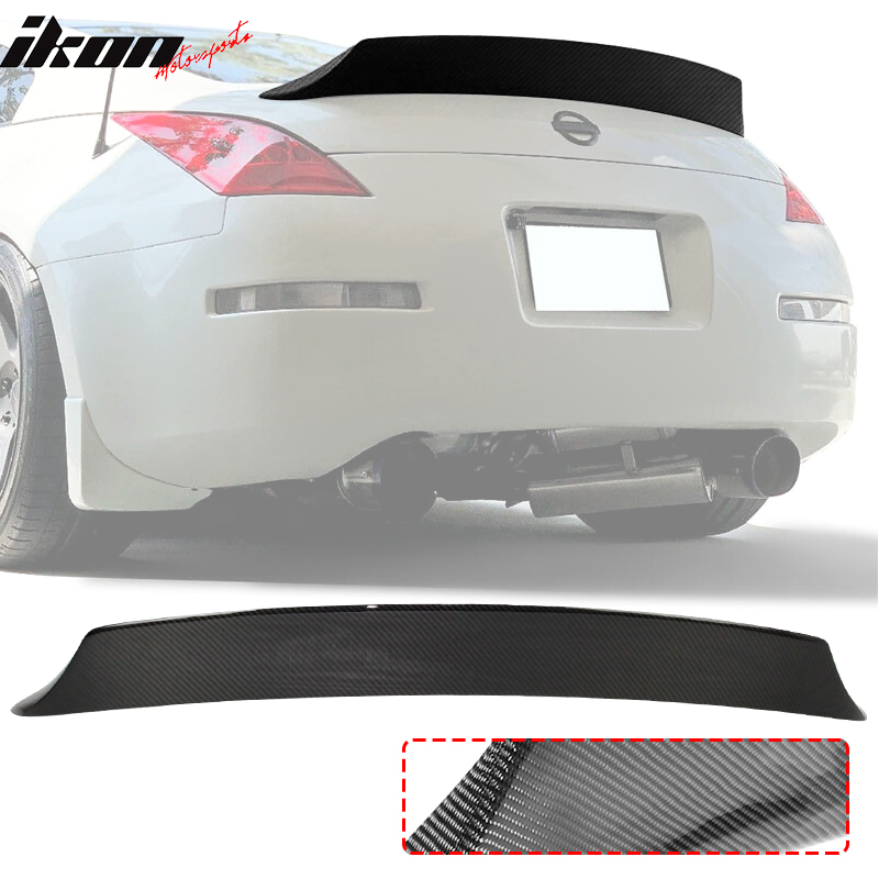 Fits 03-08 Nissan 350Z V Style Carbon Rear Trunk Spoiler Wing