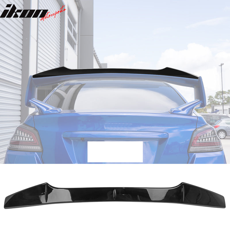 2015-2021 Subaru WRX STI Add-On Trunk Spoiler Gurney Flap Gloss Black