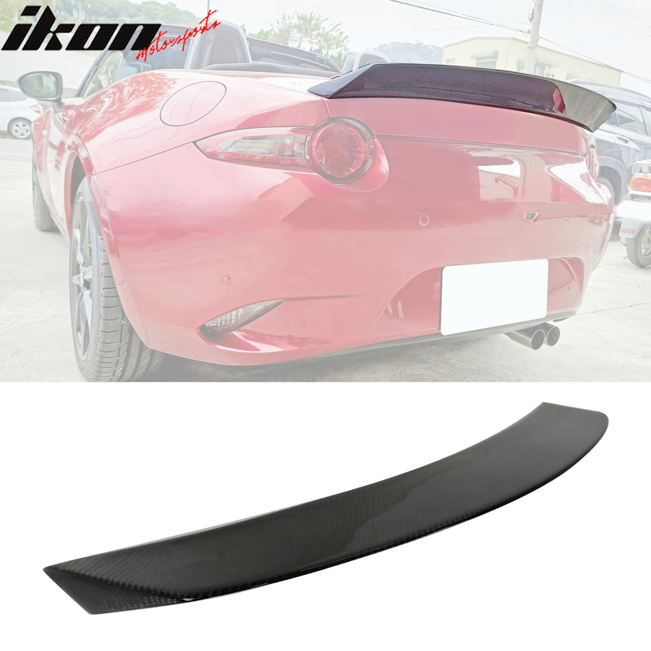 2016-2023 Mazda MX-5 Miata ND 4th Trunk Spoiler V Style Carbon Fiber