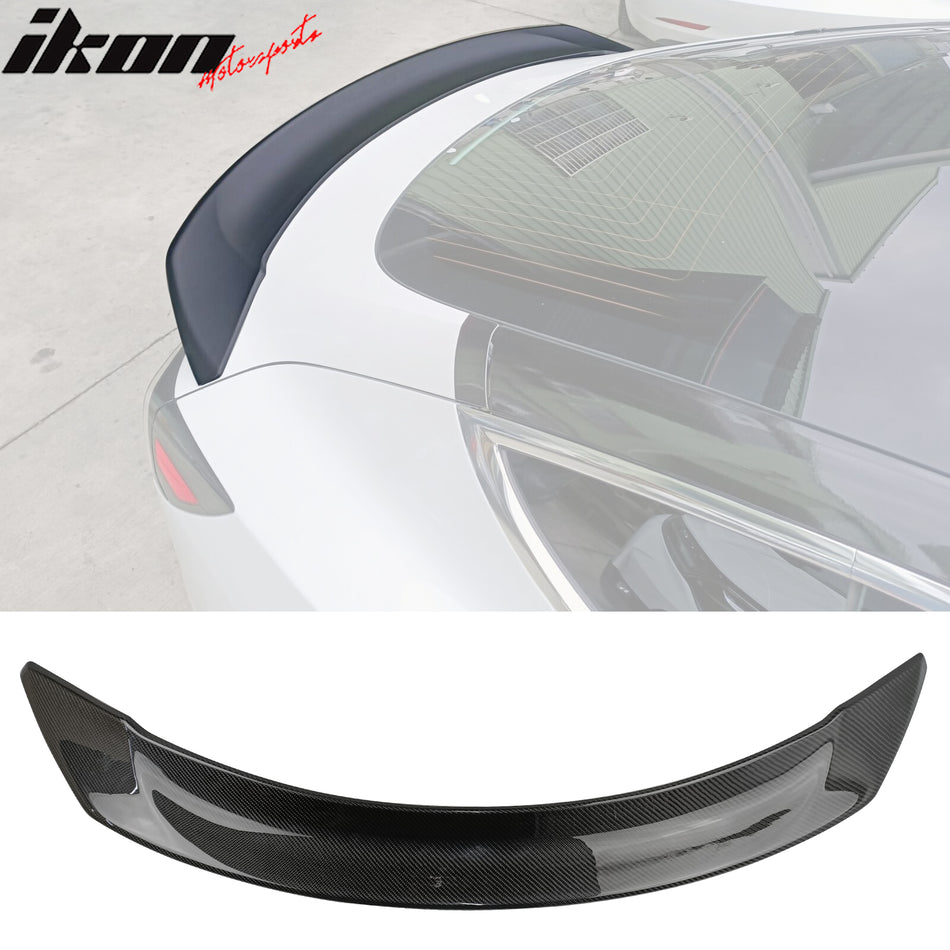 2017-2023 Tesla Model 3 Trunk Spoiler S Style Carbon Fiber Rear Wing