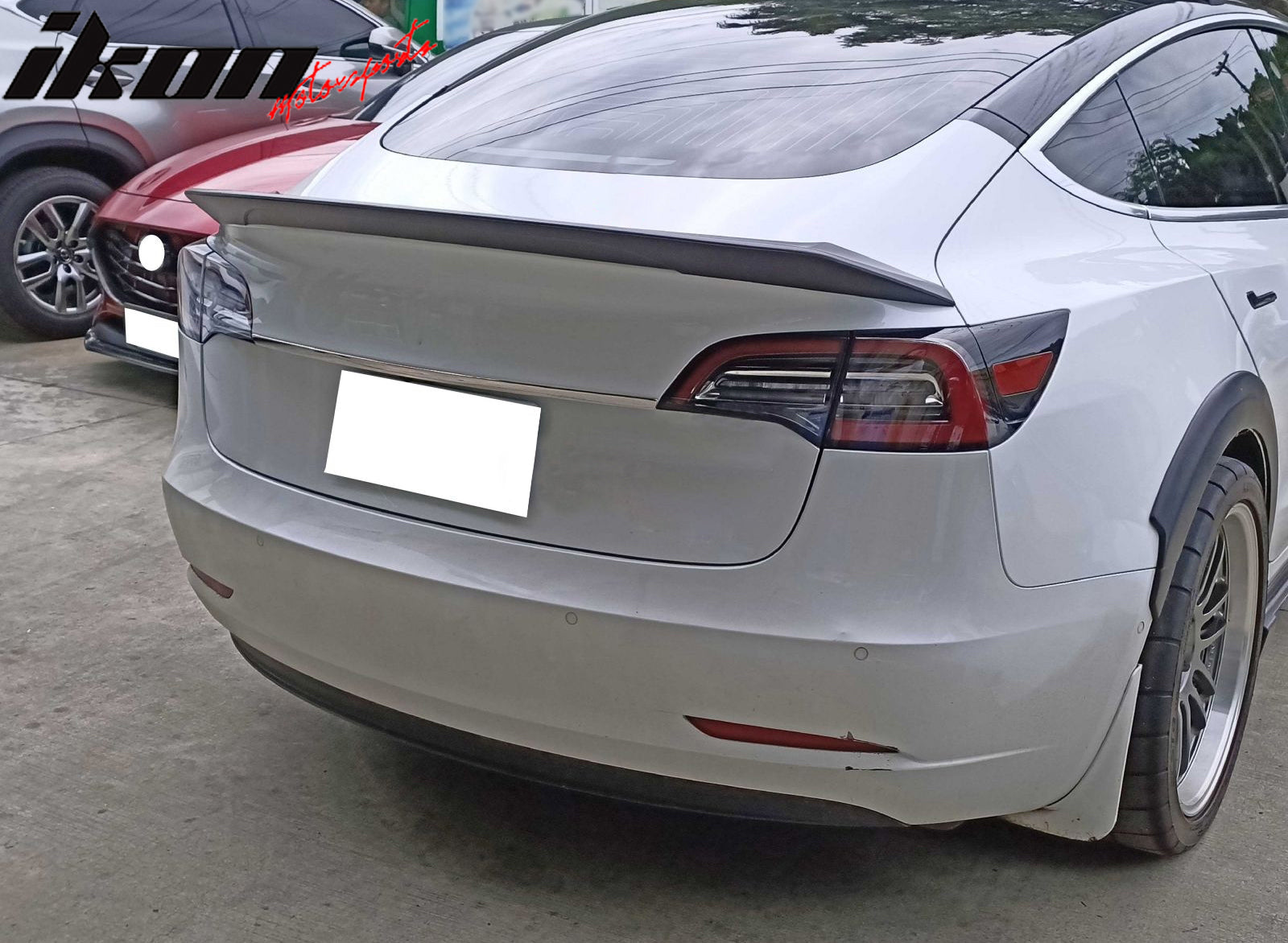 Fits 17-23 Tesla Model 3 Fastback Trunk Spoiler S Style Carbon Fiber Rear Wing