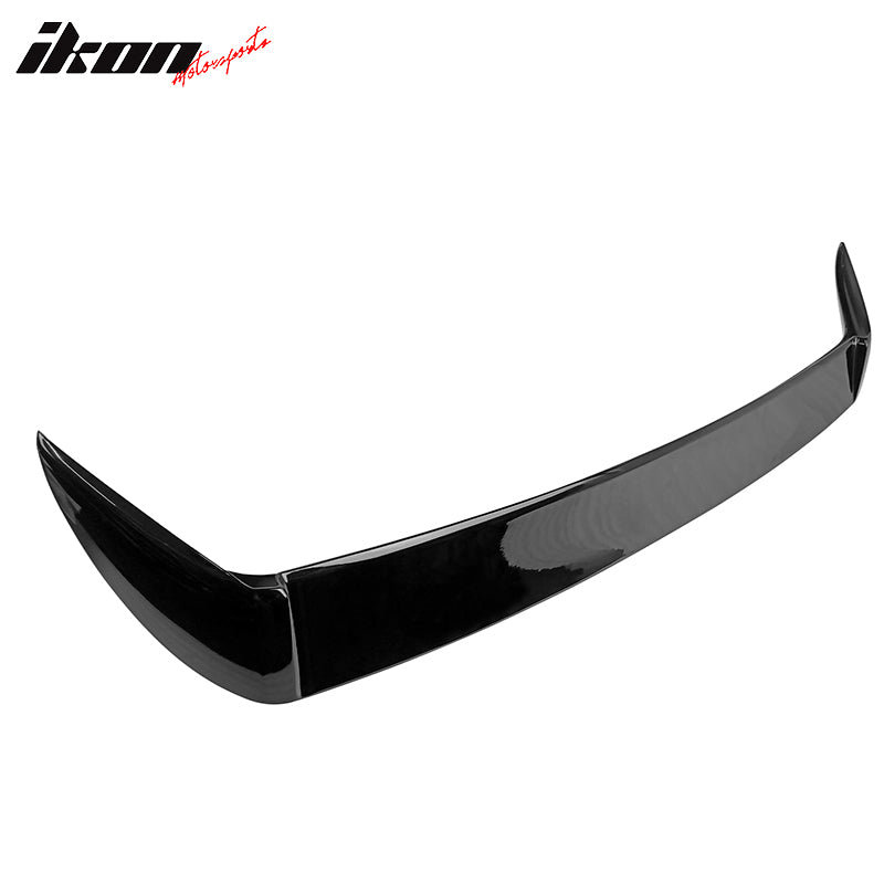 IKON MOTORSPORTS, Gurney Flap Compatible With 2008-2014 Subaru Impreza WRX STI 5-Door Hatchback, Gloss Black ABS Plastic Rear Top Roof Spoiler Add-On Wing Extension, 2009 2010 2011 2012 2013