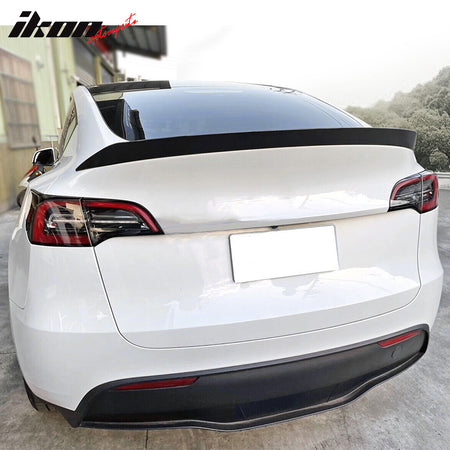 Fits 20-24 Tesla Model Y Rear Trunk Spoiler A Style Tail Lip Wing Trim