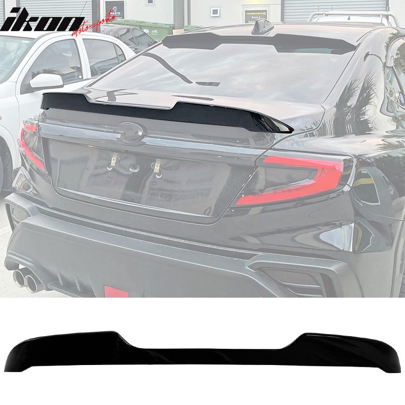 2022-2024 Subaru WRX 5th V2 Style Painted #D4S Black Trunk Spoiler ABS