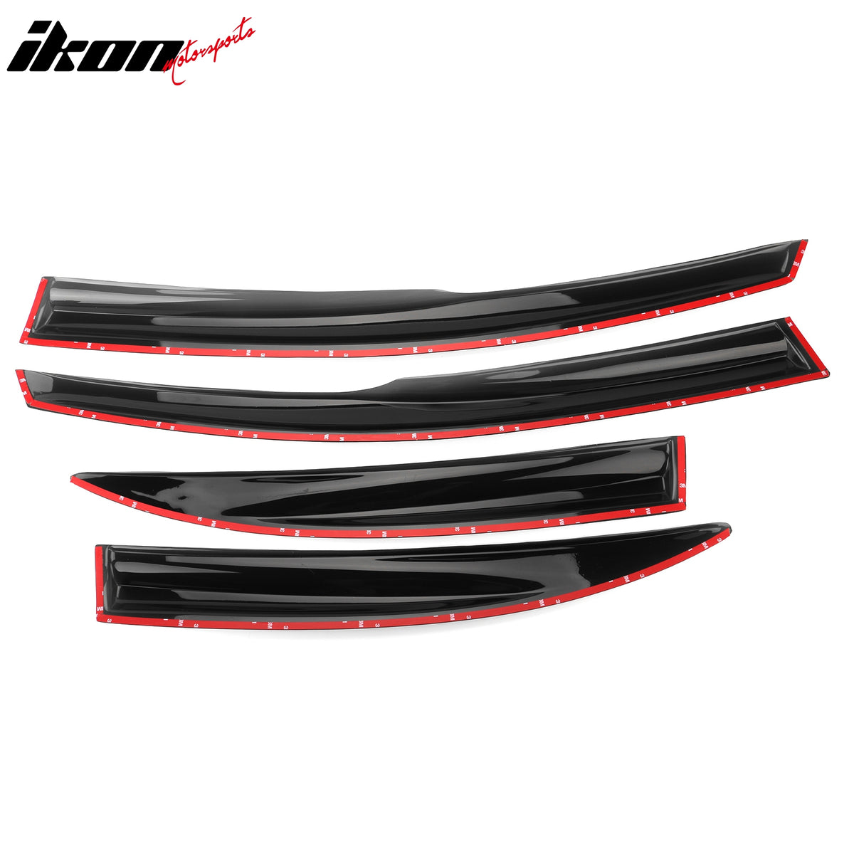 Fits 06-11 Honda Civic 4Dr Mugen Style Window Visors Vent Rain Sun Guard Tape-On