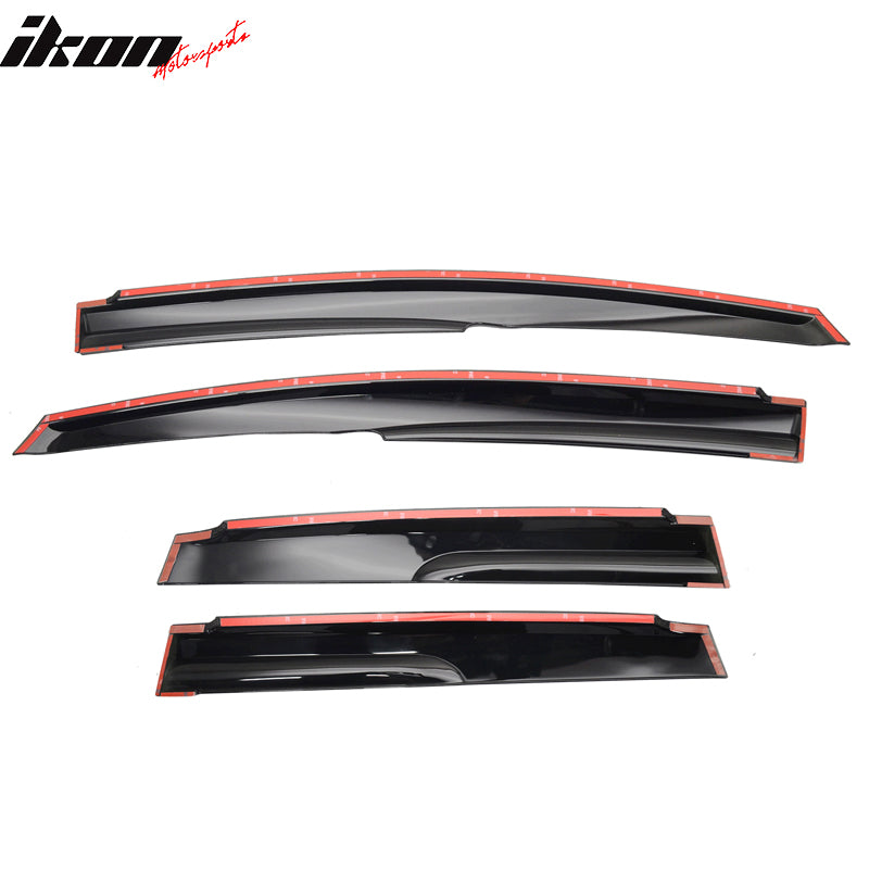 Fits 09-13 Honda Fit 2nd Gen Mugen Style JDM Smoke Window Visor ABS Rain Shade