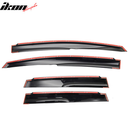 Fits 09-13 Honda Fit 2nd Gen Mugen Style JDM Smoke Window Visor ABS Rain Shade