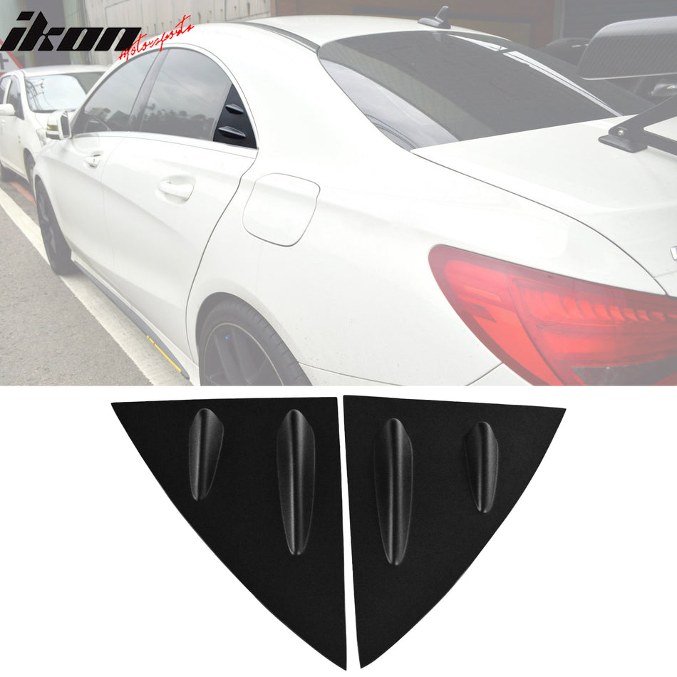 2014-2019 Benz W117 C117 CLS-Class 4Dr Matte Black Side Window Louvers