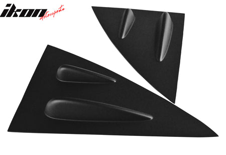 Fits 14-19 Benz W117 C117 CLS-Class 4-Door Matte Black Side Window Louvers Cover