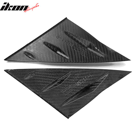 Fits 17-23 Tesla Model 3 Carbon Fiber CF Side Window Vent Scoop Louvers Cover