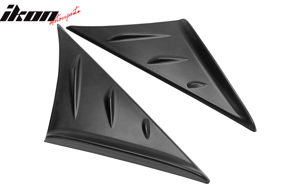 IKON MOTORSPORTS Side Window Louver Compatible with 2019-2025 Toyota GR Supra J29 5th Coupe 2-Door, ABS Plastic Painted Matte Black Rear Air Vent Scoop Shades Cover Blinds Trim 2PCS