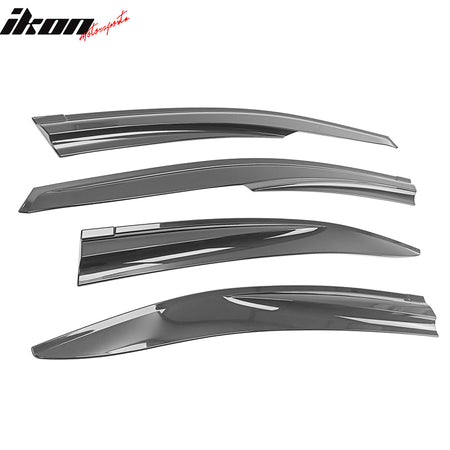 Fits 22-24 Subaru WRX 5th Mugen Style Window Visors Sun Rain Wind Guards Tape-On