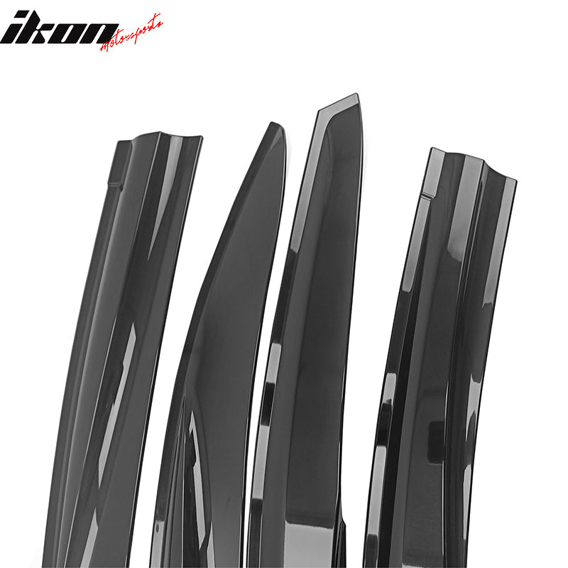 Fits 22-24 Subaru WRX 5th Mugen Style Window Visors Sun Rain Wind Guards Tape-On