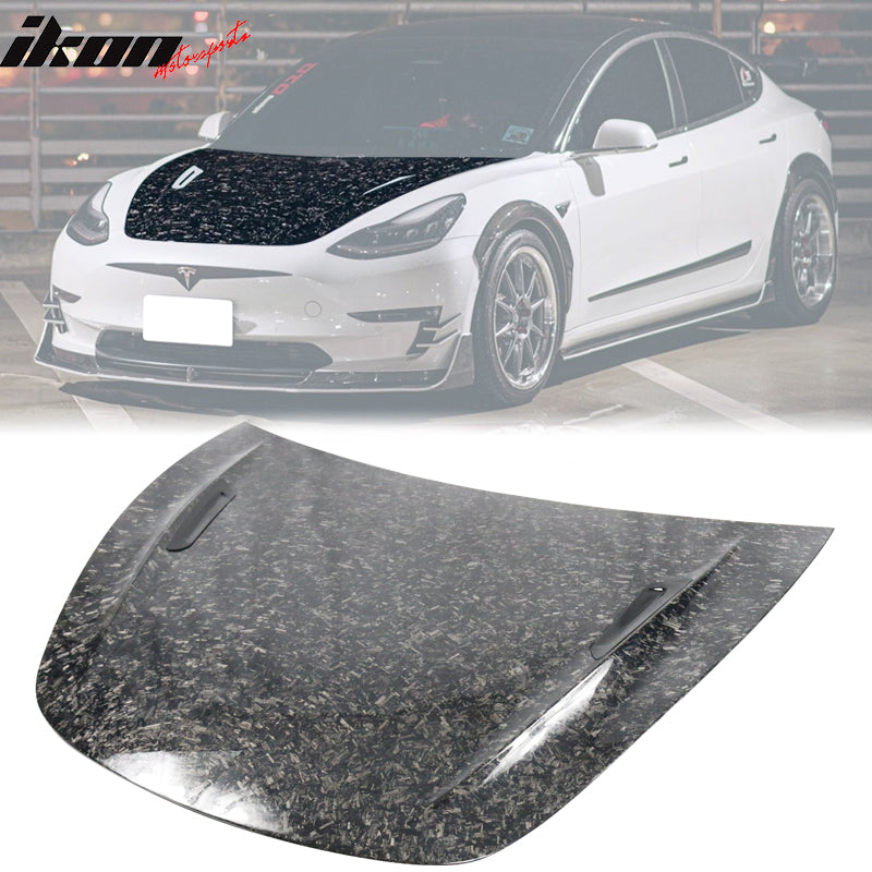 2017-2023 Tesla Model 3 Front Hood Bonnet Cover Forged Carbon Fiber