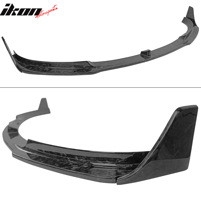 Fits 17-23 Tesla Model 3 V Style Front Bumper Lip 3PC - Forged Carbon Fiber