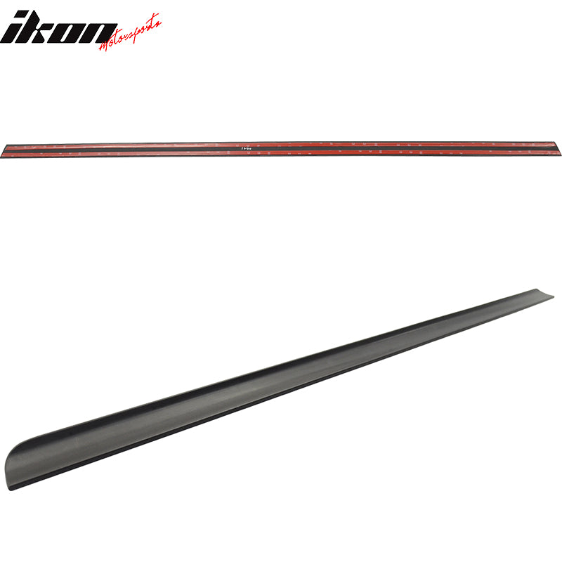 Trunk Spoiler Compatible With 2003-2008 Audi A8 4E, PV Style PU Flexible Unpainted Black Rear Boot Deck Lid Roof Wing Replacement by IKON MOTORSPORTS, 2004 2005 2006 2007