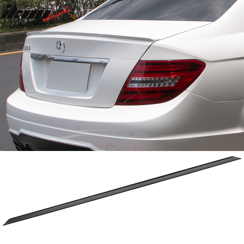 2008-2014 Mercedes-Benz W204 Sedan PV Style Black Trunk Spoiler PUF