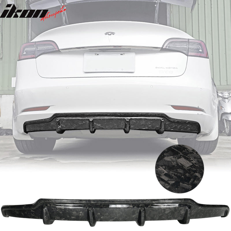 2017-2023 Tesla Model 3 V Style Rear Bumper Diffuser Carbon Fiber CF