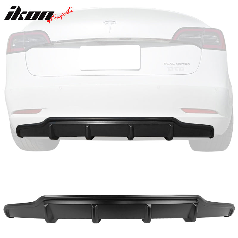 2017-2023 Tesla Model 3 V Style Unpainted Rear Bumper Lip Diffuser ABS