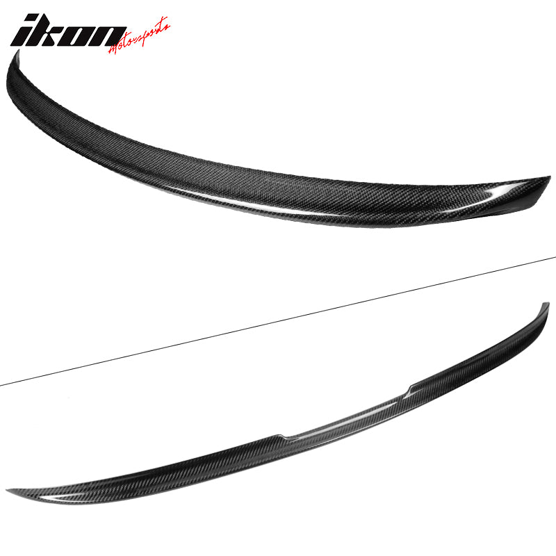 IKON MOTORSPORTS, Trunk Spoiler Compatible With 2011-2016 Mercedes-Benz SLK Class R172 , Matte Carbon Fiber AMG Style Rear Spoiler Wing, 2012 2013 2014 2015