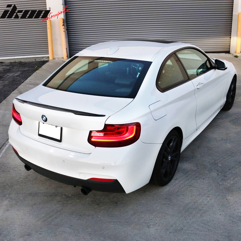 Fits 14-21 BMW F22 High Kick Performance Style Trunk Spoiler Wing Unpainted ABS