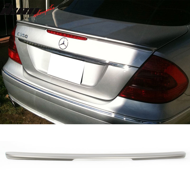 Compatible With 2002-2008 Mercedes-Benz E-Class W211 4Dr AMG Style Unpainted ABS Trunk Spoiler