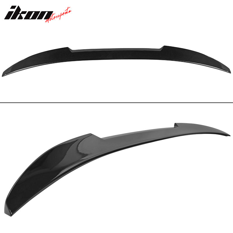 Fits 17-23 BMW G30 5 Series M4 Style Trunk Spoiler #416 Carbon Black Metallic