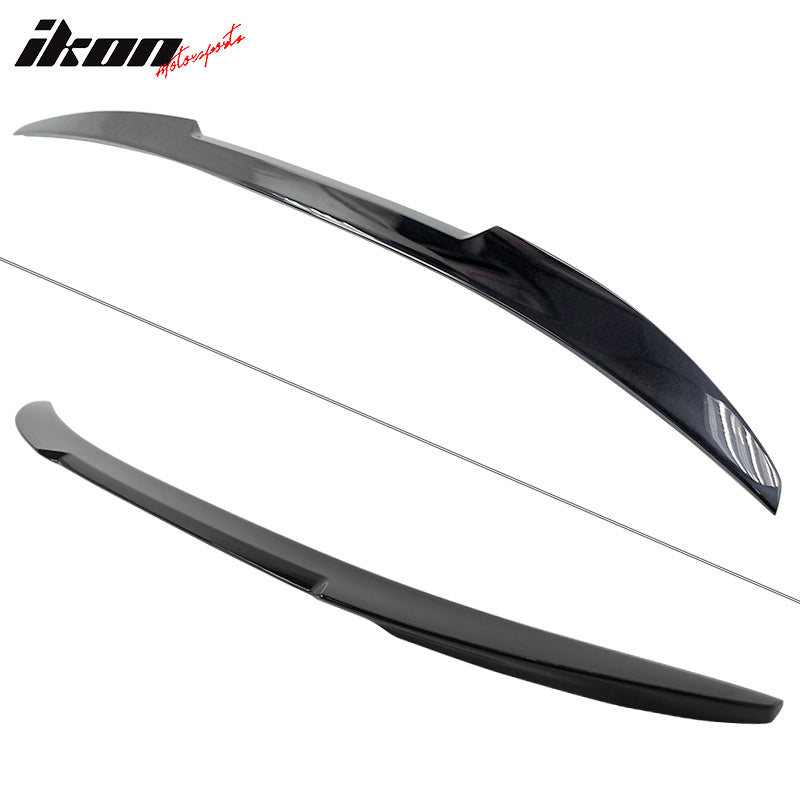 Fits 17-23 BMW G30 5 Series M4 Style Trunk Spoiler #416 Carbon Black Metallic