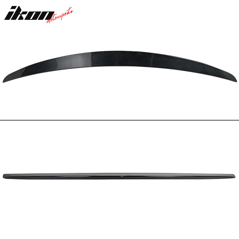 IKON MOTORSPORTS, Trunk Spoiler Compatible with 2014-2020 Mercedes Benz W222 S-Class 4-Door Sedan, Painted Magnetitschwarz Metallic (Color Code #183) ABS Plastic OE Style Rear Spoiler Wing